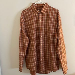 Arrow Men’s Large Orange Spice Button Down Casual Business Shirt Fall/Autumn